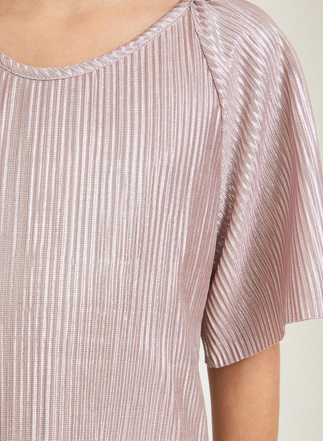 Styli Teen Girls Drop Waist Plisse Dress - Image 3